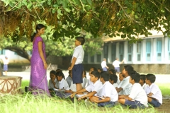 Outdoor teaching at Kalyani Shala, the first school established by Atul